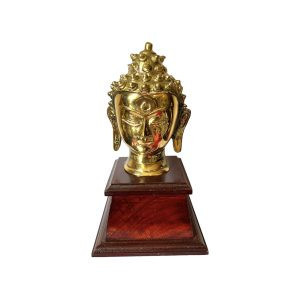 Golden Lord Buddha Head Statue Token of Love (Big)