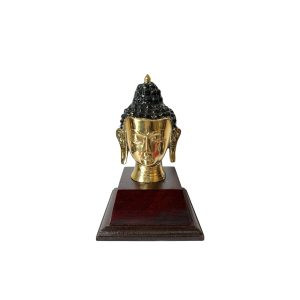 Golden Lord Buddha Head Statue Token of Love (Small)