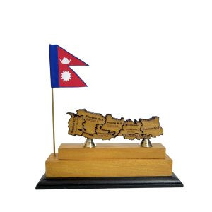 Nepal Province Map with Flag Token of Love